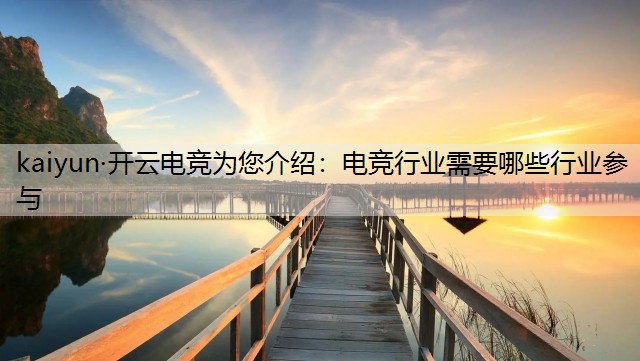 kaiyun·开云电竞为您介绍：电竞行业需要哪些行业参与